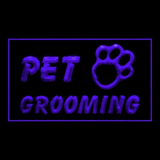  210003 Pet Grooming Dog Cat Shop Store Service Open Display LED Light Neon Sign (12" X 8", Purple)