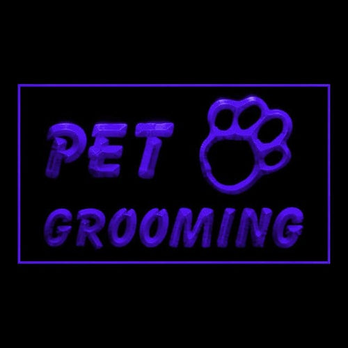  210003 Pet Grooming Dog Cat Shop Store Service Open Display LED Light Neon Sign (12" X 8", Purple)