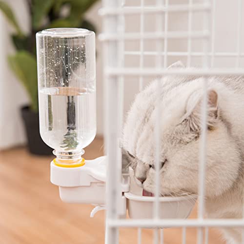  2pcs Pigeon Food Elevated Dispenser Water With Feeder Hanging Pigeon, Cat Plastic Bottle Tool Bowl- Cats Supplies Small White Accessories Dogs Dog Bird And Portable For