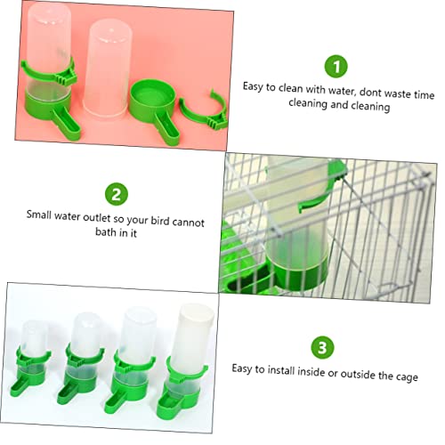  EVANEM 60 Pcs Feeding Feeder Quail Feeder Parrot Automatic Feeder Portable Feeder Cup Bird Food Bowl For Birds Plastic (Color : Assorted Color, Size : 9X4X3cm)