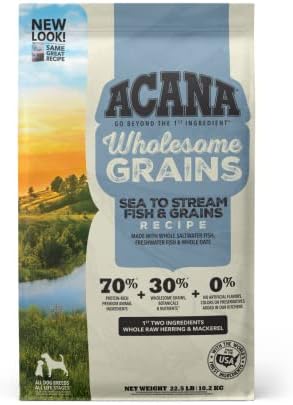  ACANA Wholesome Grains Dry Dog Food, Small Breed Recipe, Chicken And Turkey Dog Food, 11.5lb