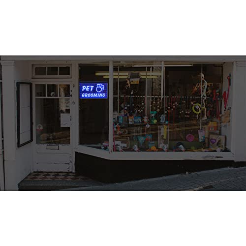  210003 Pet Grooming Dog Cat Shop Store Service Open Display LED Light Neon Sign (12" X 8", Purple)