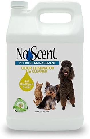  No Scent Anal Gland Express & Skunk Spray Pet Fur Cleaner For Dogs & Cats (128 Fl Oz / 3.8 Liters)