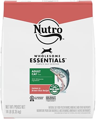  NUTRO WHOLESOME ESSENTIALS Adult Natural Dry Cat Food Salmon & Brown Rice Recipe, 14 Lb. Bag