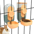  Kathson Hanging Automatic Food Water Dispenser Small Cat Feeder And Water Dispenser Gravity Auto Feeder And Waterer Set For Rabbit Chinchilla Guinea Pig Hedgehog Ferret Kitty Puppy