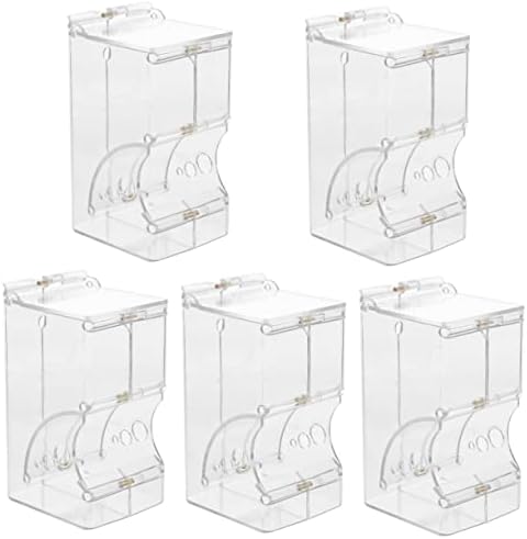  3pcs Hamster Feeder Hamster Cage Accessories Home Water Dispenser Auto Feeder Acrylic Transparent Reusable Rabbit Feeder Cat Feeder Small Pets Food Container Guinea Pig Food Bowl