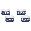  Bone Dry Ceramic Pet Silhouette Collection, Small Set, 4.25x2, Navy, Cat's Meow, 2 Piece (Pack Of 2)