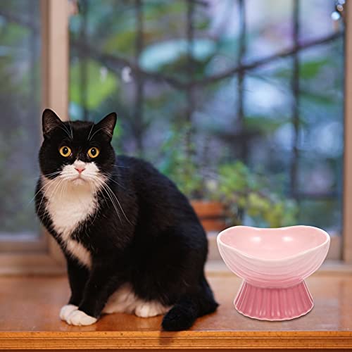  POPETPOP Food Containers Food Containers Plates Ceramic Raised Cat Food Ceramic Tilted Pet Feeder Waterer Porcelain Pet Dish With Stand For Cats Dogs Feeding Dog Food Container Dog Food Container