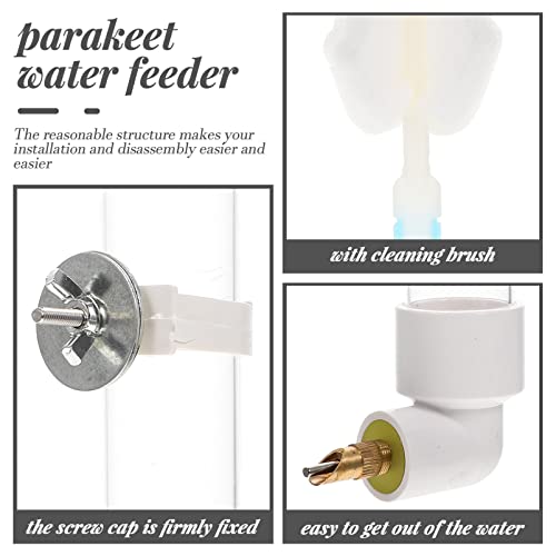  NOGRAX Rabbit Water Dispenser Parakeet Feeder 1 Set Of Bird Cage Hanging Water Feeder Bird Water Dispenser For Cage Auto Feeder Quail Feeder Feeder