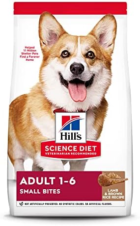  Hill's Science Diet Dry Dog Food, Adult, Small Bites, Lamb Meal & Brown Rice Recipe, 15.5 Lb Bag