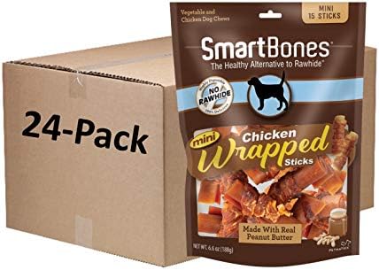  SmartBones Chicken-Wrapped Sticks, Treat Your Dog To A Rawhide-Free Chew Made With Real Chicken And Vegetables