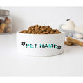 GENERIC Personalized Dog Paw Print Pet Name Bowl, Ceramic Pet Food Bowl, Gift For Pets, Available In 2 Sizes