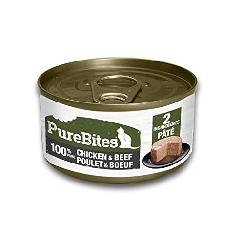  Pure Treats 789127 2.5 Oz Pure Bites 100 Percent Chicken & Beef Cat Pate - Pack Of 12