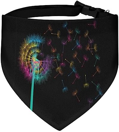 GENERIC Blow Dandelions Print Pet Bandana Collar - Scarf Collar - Art Dog Bandana Minimal Head Cicumference