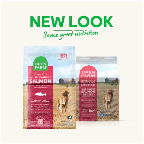  Open Farm Wild-Caught Salmon Grain-Free Dry Dog Food, Fresh Pacific Salmon Recipe With Non-GMO Superfoods And No Artificial Flavors Or Preservatives, 4 Lbs