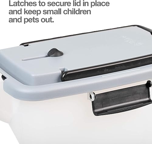  PetFusion BetterBin Portable Litter Storage Bin Container (16.5 X 11.7 X 19 Lwh) | Holds Up To 25 Lbs/10 Gallons; Great For Dry Dog & Cat Food | Adj Spout, Back & Top Handles, Heavy Duty Wheels