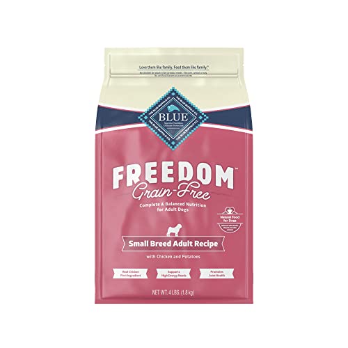  Blue Buffalo Freedom Grain Free Natural Adult Small Breed Dry Dog Food, Chicken 4-lb