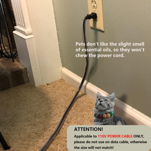  Z&X Pet Chew Proof Cord Protector 10 FT, Silicone Rubber Cable Protector, Fresh Scent Makes Your Pet Lose Interest In Chewing Power Cords, No Chew, Keeping Your Fur Baby Safe From Electric Shock