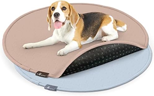  Paw Inspired Washable Pee Pads For Dogs | Reusable Puppy Pads | Waterproof Whelping Pads | Washable Training Pet Pads, Washable Potty Pads Extra Large Sizes (Round, 29" (2 Pack))
