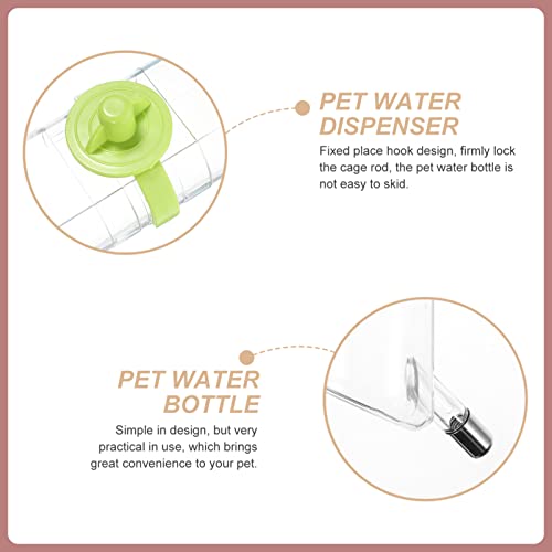  Hanging Nozzle Home Pigs Mice Drip Green Sugar Feeding Animal Cage Rabbits Dog Bowls Bottles Birds For Rats And Guinea No- Hamster Leak-Proof Ferrets Small Food Bunnies Parrot