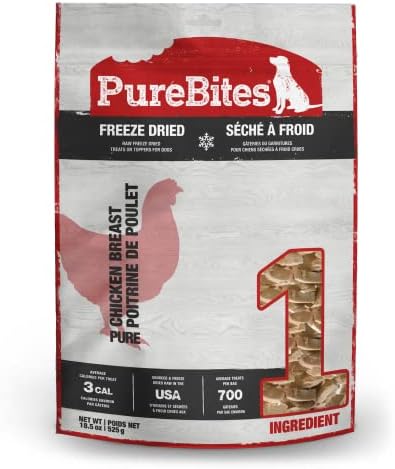  PureBites Freeze Dried RAW Chicken Breast Treats For Dogs, 8.6oz