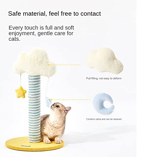  JYDQM Cats Climbing Frame Sisal Small Cats Scratching Board Cat Toys Does Not Grinding Claws Furniture Cats Gripping Column (Color : A, Size : One Size)