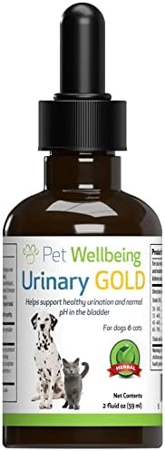  Pet Wellbeing Urinary Gold For Dogs - Vet-Formulated - Canine Urinary Tract Health, UTI & Bladder Infection, Normal Urine PH - Natural Herbal Supplement 2 Oz (59 Ml)
