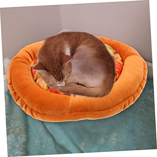  Mipcase 2pcs Cat Nest Winter Pet Warm Mat Cat Bed Pizza Cat Bed Large Cat House Soft Toy Big Cat Little Cat Winter Cat House Cat Hideaway Cat Beds Cloth Pet Bed The Dog Outdoor Cat Bed