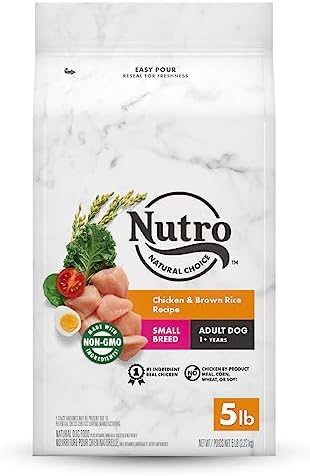  NUTRO NATURAL CHOICE Small Breed Adult Dry Dog Food, Chicken & Brown Rice Recipe Dog Kibble, 13 Lb. Bag