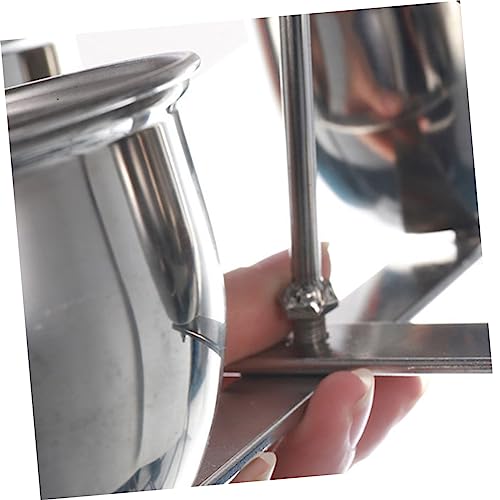  POPETPOP Parrot Food Parrot Food Pet Feeder Parrot Food Cups Stainless Steel Cups For Feeding Pet Pet Dog Squirrel Cat Food Bowl Silver Water Feeding Cups Cockatiel Food