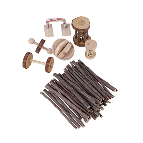  Balacoo 1set Teeth Cleaning Sticks In Wooden Cat Pets Dogs Snacks Stick