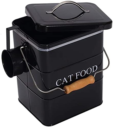  Dog Food Treat Storage Container With Lid Scoop Included - Perfect Farmhouse Dog Food Bin For Kitchen Countertop, Shelf, Decoration Home - Dog Food - White