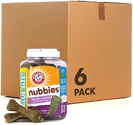  Arm & Hammer For Pets Nubbies Dental Treats For Dogs From Arm And Hammer - Dog Dental Chews Fight Bad Dog Breath, Plaque & Tartar-Dog Dental Care, 139 Count(Pack Of 1)