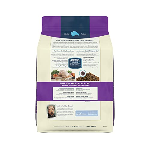  Blue Buffalo Life Protection Formula Natural Adult Toy Breed Dry Dog Food, Chicken And Brown Rice 4-lb