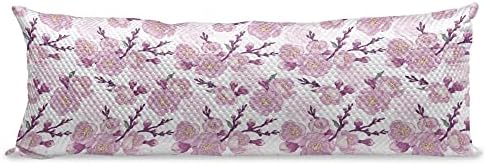 Lunarable Dog Bone Body Pillow Cover, Cartoon Food For Dog Treat Pattern With Silhouette Zigzag Background, Soft Comfortable Zippered Side Sleeper Pillow Case, 20" X 55", White And Dark Blue