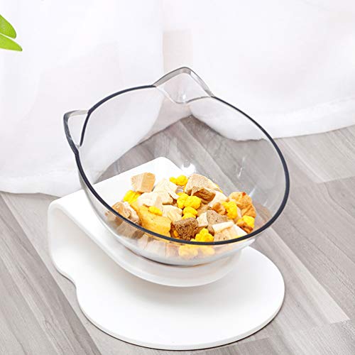  Balacoo Tilted Cat Feeder Puppy Feeder Water 15° Tilted Cat Food Bowl Tilting Neck Cat Food Water Bowls Raised Pet Feeder Bowl For Cats And Dogs (White) Water Bowl Water Dispenser