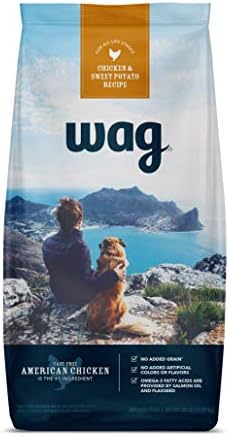  Amazon Brand - Wag Dry Dog Food Salmon & Sweet Potato, Grain Free 4 Lb Bag