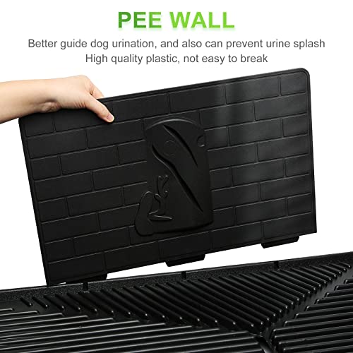  Hompet Dog Grass Pad With Tray Large, 2 Pcs Artificial Grass Training Pads With Pee Baffle Patch Puppy Turf Potty For Indoor And Outdoor Use, Ideal For Small And Medium Dogs (30"×20")