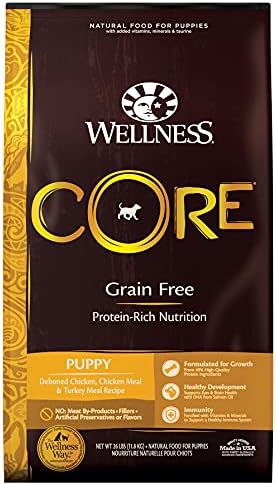  Wellness CORE Natural Grain Free Dry Dog Food, Puppy, 26-Pound Bag