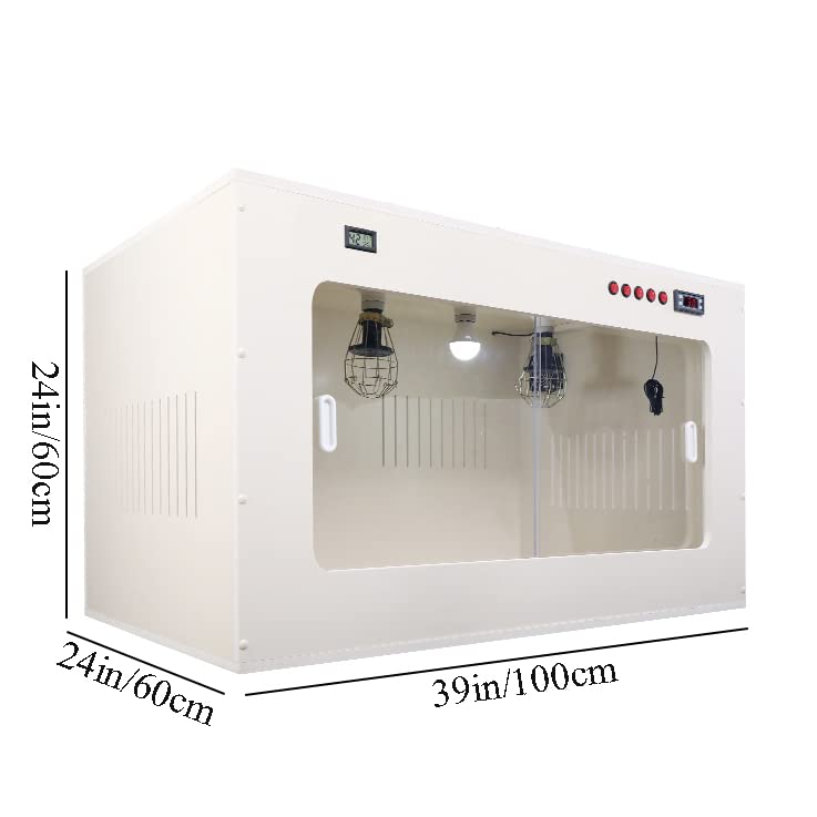 JUHAIYUAN Dog Incubator For Puppies, Puppy Incubator, Pet Incubator Box, Large PET Brooder Nursery Dog, Specially Designed For Pet Pups, 24X24X39 Inch