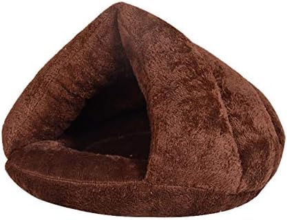  Watonic Cat Bed Winter Warm Triangular Cat Litter Pet Kennel And Dog Mat Thick Sleeping Bag Bed For Cats & Small Dogs Calming Cozy Covered Cushion Cuddlers Burrowers(B,26x36x4cm)