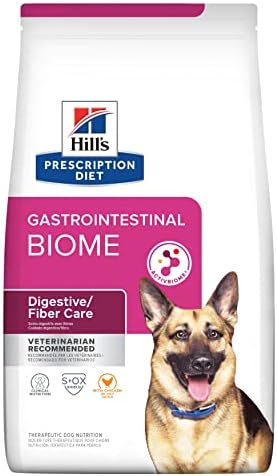  Hill's Prescription Diet Gastrointestinal Biome Digestive/Fiber Care With Chicken Dry Dog Food, Veterinary Diet, 16 Lb. Bag
