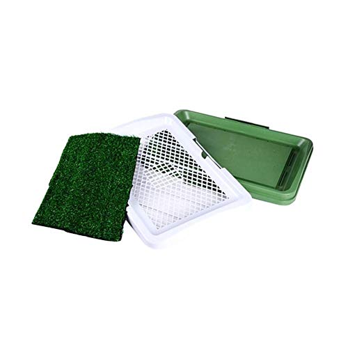  YangYan 3 Layers Large Dog Pet Potty Training Pee Pad Mat Puppy Tray Grass Toilet Simulation Lawn For Indoor Potty Training Pet Supply (Color : Light Green, Size : L 46x32x5 Cm)