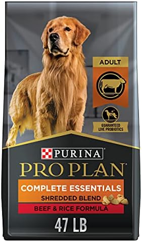  Purina Pro Plan High Protein Dog Food With Probiotics For Dogs, Shredded Blend Beef & Rice Formula - 6 Lb. Bag