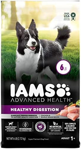  Iams Advanced Health Adult Healthy Digestion Dry Dog Food With Real Chicken, 13.5 Lb. Bag