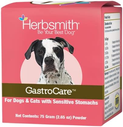  Herbsmith GastroCare - For Cats & Dogs With Sensitive Stomachs - Cat And Dog Digestive Support - Ease Canine And Feline Sensitive Stomach - 75g