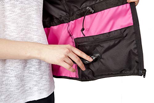  Dingo Dog Training Vest For Agility Dog Sports Training Waterproof Many Pockets For Carry Toys&Snacks 2-Way Zipper Drawstring Waist Pink Power S Size 16400-2