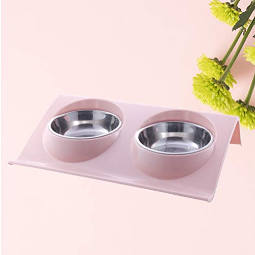  Balacoo Stainless Steel Container Stainless Steel High Base Bowl Cat Bowl Dog Water Bowl No-Spill Pet Water Bowl Slow Water Feeder Dispenser Feeder Bowl For Pets Ceramic Cat Bowl