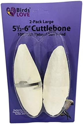  Birds LOVE Natural Cuttlebone – Premium Calcium & Trace Mineral Supplement For Avian Species, Tortoises, And Snails – Pure Cuttlebone For Parakeets, Cockatiels, And All Birds | 12 Pack Of 5 .5-6"
