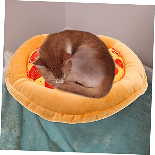  POPETPOP 5pcs Cat Nest Indoor Cat Toys Round Cushion Outdoor Mats Soft Plush Cat Mat Plush Dog Pet Bed Cat Mattress Pad Cat Toy For Indoor Cats Cat Hut Round Cat Bed Cloth Cattery Keep Warm